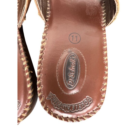 Dr. Scholls Betty Slip On Sandals Women's 11 Leather Beige Woven Beach Comfort - Picture 7 of 9